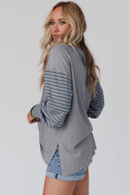Load image into Gallery viewer, Multicolor Clashing Stripe Bishop Sleeve Top