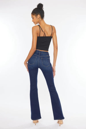 HIGH RISE SIDE SLIT BOOTCUT JEANS