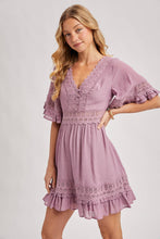 Load image into Gallery viewer, V-NECK LACE DRESS OPEN BACK - EASTER DAY