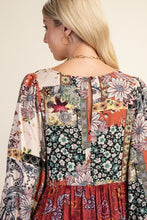 Load image into Gallery viewer, Mixed Print Midi Dress