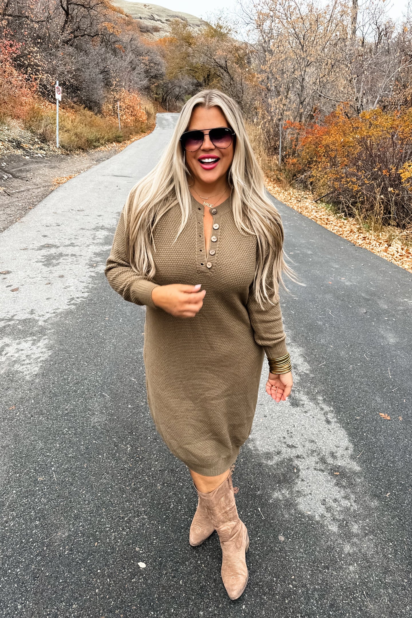 LIVELY KNIT SWEATER DRESS