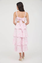 Load image into Gallery viewer, FLORAL BACK TIERED RUFFLE TIERED MAXI DRESS