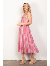 Load image into Gallery viewer, Plus Size Button Down Printed Summer Midi Dress