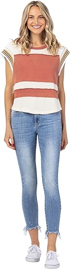 MIDRISE BLEACH SPLASH JEANS