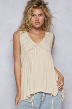 Load image into Gallery viewer, Sleeveless Loose Fit V-Neck Babydoll Casual Knit Top SALE