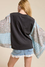 Load image into Gallery viewer, Long Live Rock N Roll Graphic Boho Contrast Poncho Top