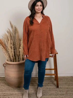 Corduroy Top With Pockets