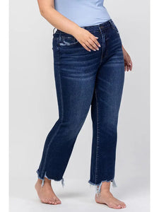 High Rise Ankle Flare Jeans