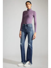 Load image into Gallery viewer, PREMIER HIGH RISE DISTRESSED FLARE JEANS