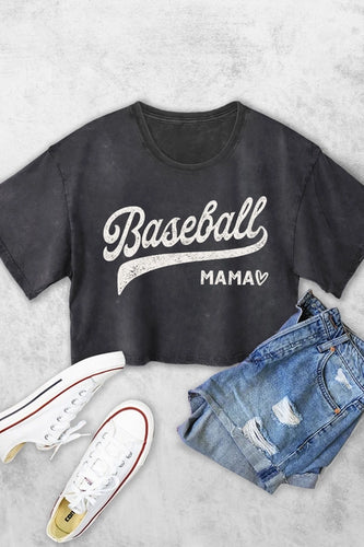 Baseball Mama Women's Vintage Graphic Crop Top