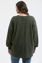 Load image into Gallery viewer, PLUS SOLID PATCHWORK SPLIT NECK KNIT TOP