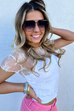 Load image into Gallery viewer, ALLE SHORT SLEEVE LACE TOP