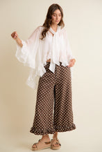 Load image into Gallery viewer, Polka Dot Mid Rise Wide Leg Jeans With Ruffled Hem
