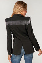 Load image into Gallery viewer, TASSEL SHOULDER FRONT BUTTON DOWN BLAZER