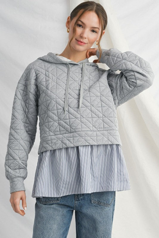 Textured Hoodie Sweatshirt