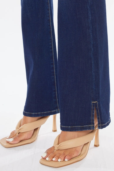 HIGH RISE SIDE SLIT BOOTCUT JEANS