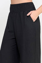 Load image into Gallery viewer, Plus Size Smocked Wide-Leg Pant