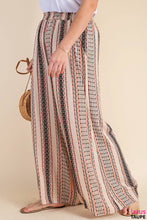Load image into Gallery viewer, CRINKLE RAYON PRINT WAIST ELASTIC WIDE PANTS