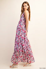 Load image into Gallery viewer, ROMANTIC CRINKLE PRINTED CHIFFON TIERED MAXI DRESS