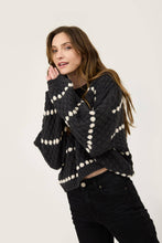 Load image into Gallery viewer, STRIPE OVERSIZED BALLOON SLEEVE KNIT SWEATER