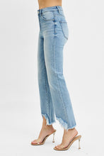 Load image into Gallery viewer, High Rise Bootcut Fray Hem Cropped Jean