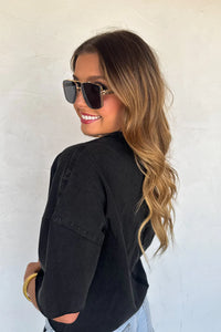 Regan Raw Hem Tee