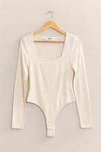 Load image into Gallery viewer, Square Neck Long Sleeve Bodysuit