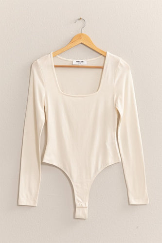 Square Neck Long Sleeve Bodysuit
