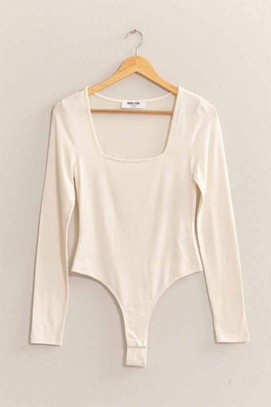 Square Neck Long Sleeve Bodysuit