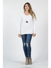 Load image into Gallery viewer, Cotton V- Neck Long Sleeve T-Shirt