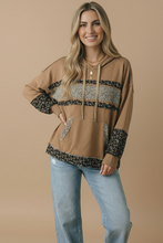 Load image into Gallery viewer, Floral Color Block Oversized Pullover Hoodie