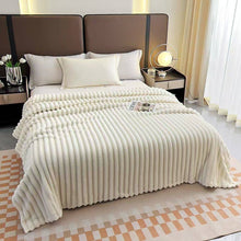 Load image into Gallery viewer, Stripe Fleece Throw – Ultra Plush Ribbed Blanket with 1.6&quot; Wide Channel Texture