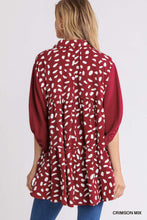 Load image into Gallery viewer, Linen Blend Animal Print Collar Button Down Tunic