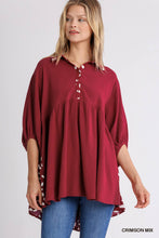 Load image into Gallery viewer, Linen Blend Animal Print Collar Button Down Tunic