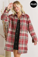 Load image into Gallery viewer, PLUS BUTTON DOWN FLANNEL SHACKET