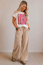 Load image into Gallery viewer, Red &amp; Pink Duck Stripe Tee.
