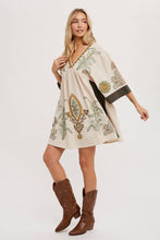 Load image into Gallery viewer, BOHO EMBROIDERED BABYDOLL DRESS