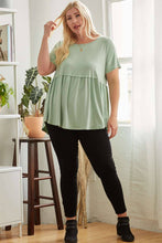 Load image into Gallery viewer, ROUND NECK BABYDOLL KNIT TOP