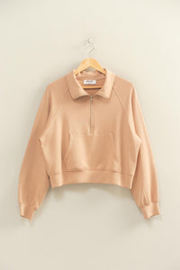 Scuba Half Zip-up High Neck Collar Sweatshirt