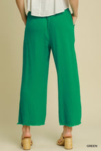 Load image into Gallery viewer, Wide Leg Pants with Elastic Waist Band &amp; Unfinished Hem
