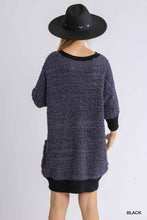 Load image into Gallery viewer, Round Neck 3/4 Sleeve Sweater Dress with Pockets and Ribbed Hem