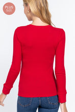 Load image into Gallery viewer, Long Sleeve Crew Neck Thermal Knit Top