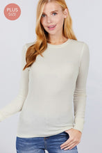 Load image into Gallery viewer, Long Sleeve Crew Neck Thermal Knit Top