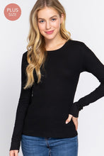 Load image into Gallery viewer, Long Sleeve Crew Neck Thermal Knit Top