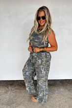Load image into Gallery viewer, HADDIE CAMO WIDE LEG PANTS