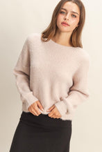 Load image into Gallery viewer, Oversized Fuzzy Sweater With Back Twist Detail