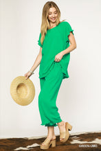 Load image into Gallery viewer, Linen Ruffle Fringe Edges Top