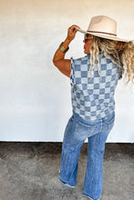 Load image into Gallery viewer, LAINEY CHECKERED DENIM VEST