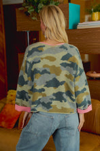 Load image into Gallery viewer, Soft camo w/ Pink roll up sleeves