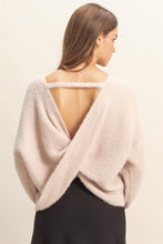 Load image into Gallery viewer, Oversized Fuzzy Sweater With Back Twist Detail